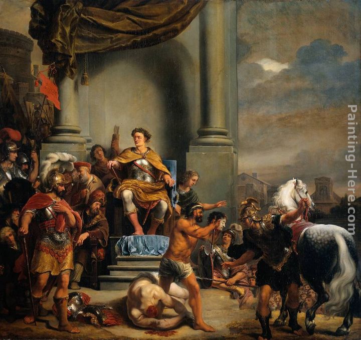 Consul Titus Manlius Torquatus Beheading His Son painting - Ferdinand Bol Consul Titus Manlius Torquatus Beheading His Son art painting